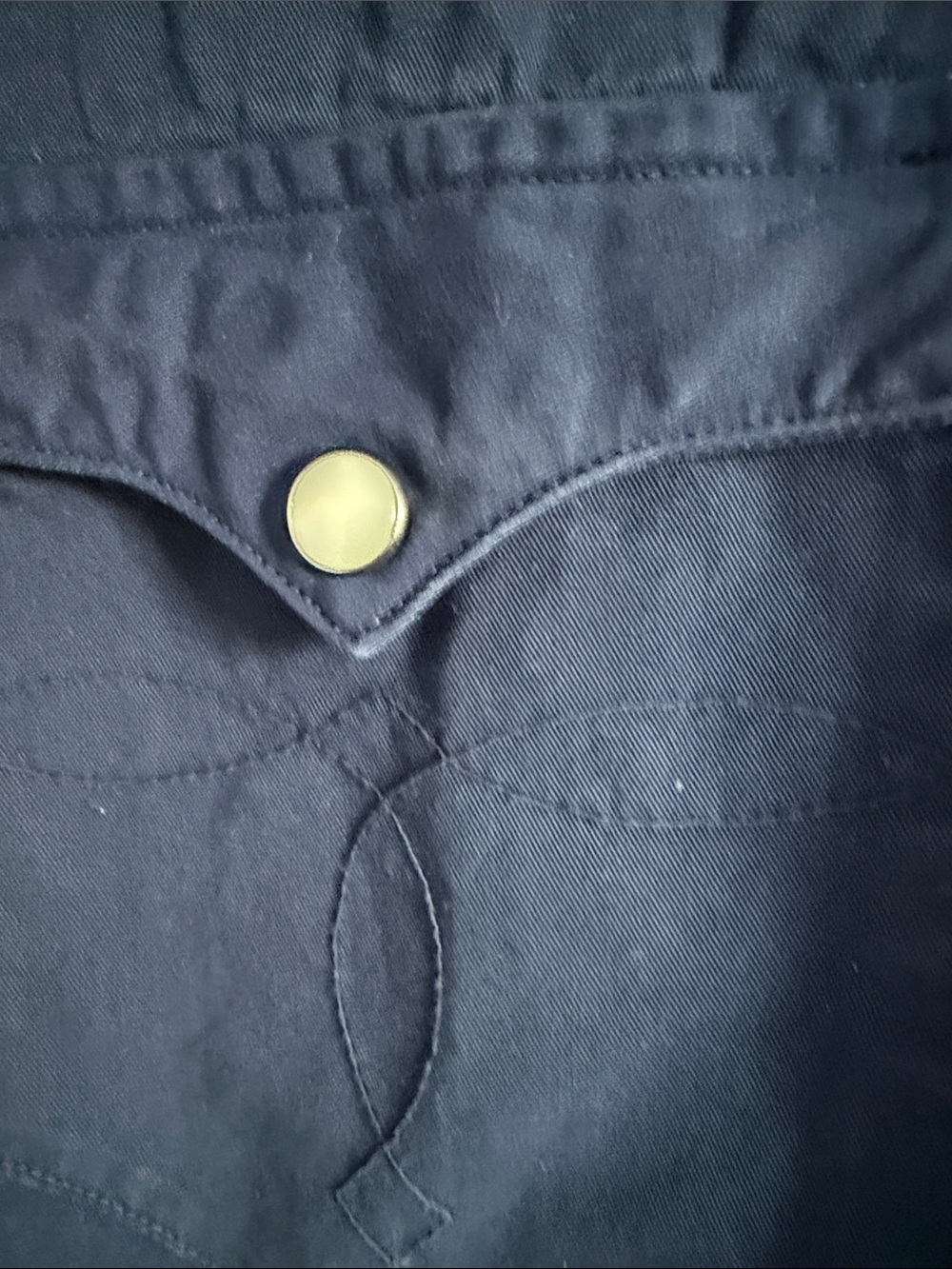 Ralph Lauren Double RL Navy Snap-Front Western Shirt - Picture 3 of 5
